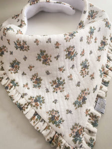 Floral Muslin Ruffle - Dribble Bib