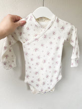 Plum Floral Organic Ribbed Babyvest