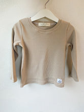 Beige Ribbed Jersey Top