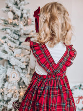 Red Tartan Frilly Pinafore Dress