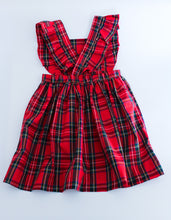 Red Tartan Frilly Pinafore Dress