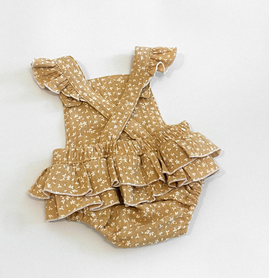 Muslin Ruffle Romper - various colour option