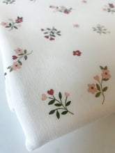 White Floral Organic double layered Jersey Baby Blanket