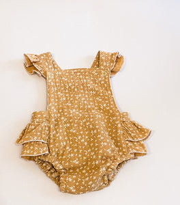 Muslin Ruffle Romper - various colour option