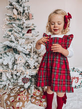 Red Tartan Frilly Pinafore Dress