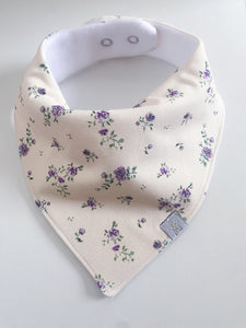 Cream Lilac Flowers - Dribble Bib