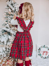 Red Tartan Frilly Pinafore Dress