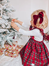 Red Tartan Frilly Pinafore Dress