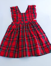 Red Tartan Frilly Pinafore Dress