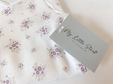 Plum Floral Organic Ribbed Babyvest