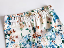 Blue Peachy Floral Leggings