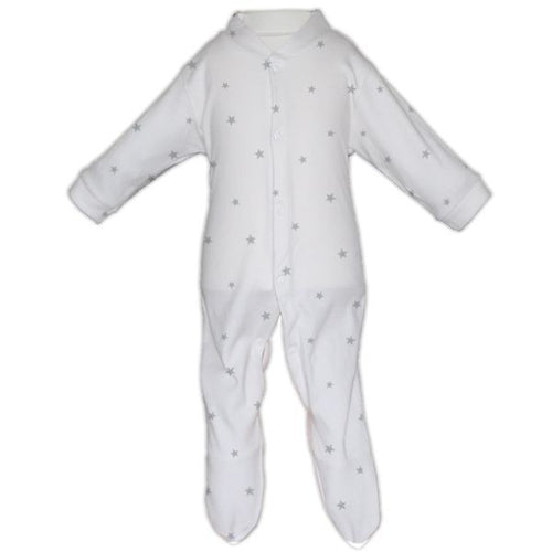 Grey Stars pattern Sleepsuit 6-12Mths
