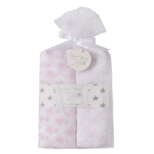 Babies 2 Pack of Pink Muslin Blankets