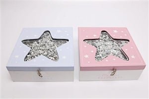 Baby Glitter Star Keepsake Box