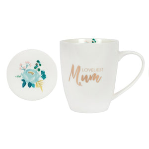 'Lovliest Mum' Mug & Coaster Set