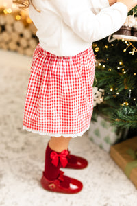 Red Gingham Skirt