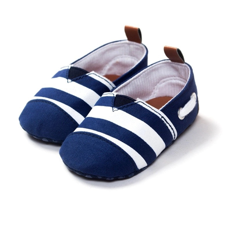 Navy Stripes Baby Shoes