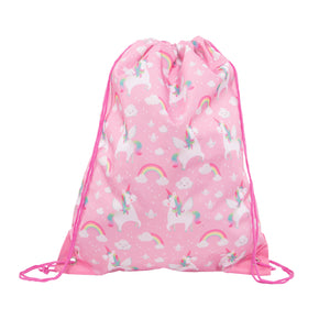 Rainbow Unicorn Drawstring Bag