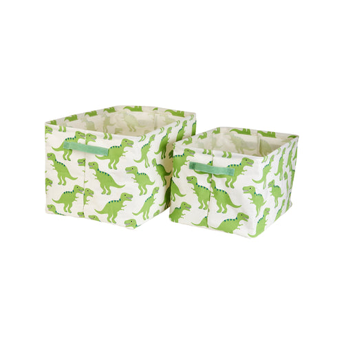Roarsome Dinosaurs Canvas Storage Baskets - Set of 2