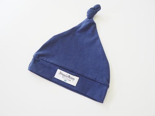 Snuggle Hunny Navy Knotted Beanie