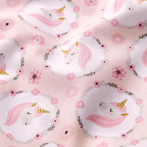 Moses Basket Fitted Sheet - Pink Unicorns