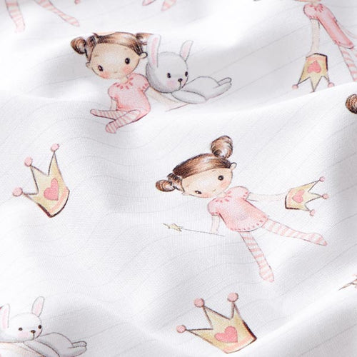 Moses Basket Fitted Sheet - Princess & Bunny