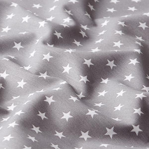 Moses Basket Fitted Sheet - Grey Stars