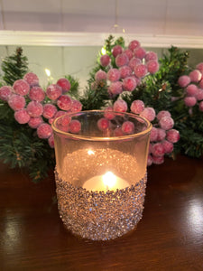 Crushed Gold Glitter T-light Holder