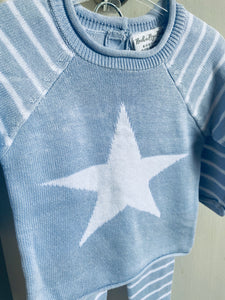 Rock a Bye Baby Blue Star Knitted Set