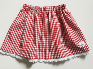 Red Gingham Skirt