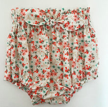 MLS Handmade Bloomers with Bow - Cream & Pink Flowers