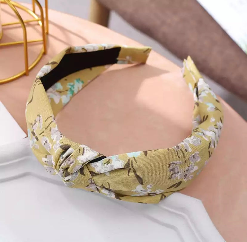 Mustard Floral Head Band