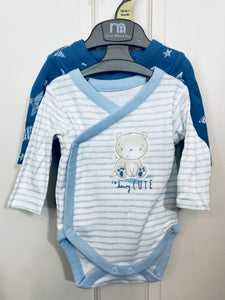 Blue Baby Bodysuits 2Pk