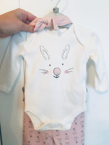 Cute Bunny Baby Girl Set