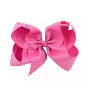 Large Hot Pink Hair Bow Clip