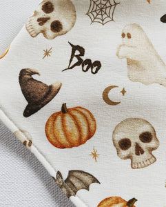 Limited Edition - Halloween Boo  Organic Dribble Bib