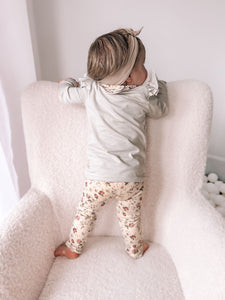 Beige Ruffle Shoulders Top