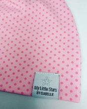 Jersey Beanie - 'Pink Dots' 0-3Mths