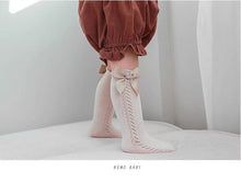 Beige Knee Bow Socks