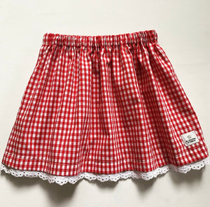 Red Gingham Skirt