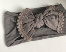 Stretchy Pom Pom Bow Headbands