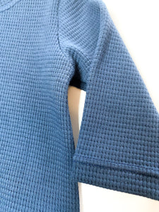Long Sleeve Top - Waffle Blue