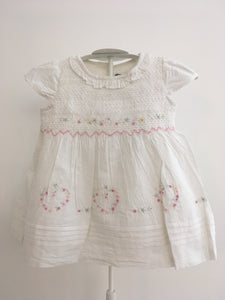 Rock a Bye Baby Embroidered Dress & Knickers - White