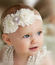 Baby Christening Headband - White