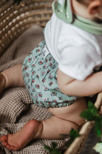 MLS Original Bloomers with Bow - Sage Green Rose