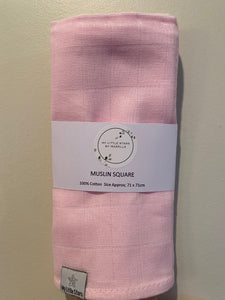 Muslin Square - Plain Baby Pink