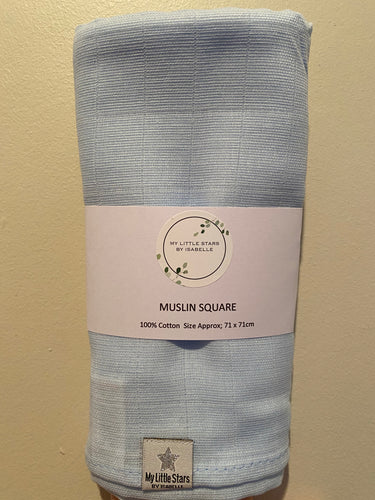 Muslin Square - Plain Baby Blue