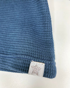 Long Sleeve Top - Waffle Blue