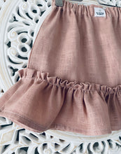 Aurora Linen Frilly Skirt - Dusky Pink