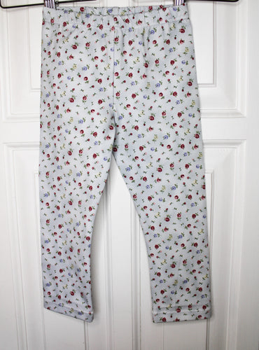 MLS Leggings - Blue Mini Roses 2-3Yrs